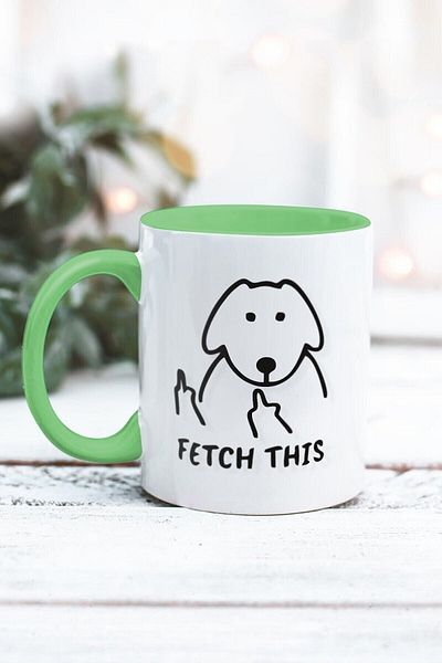 Yaprak Hediyelik كوب بتصميم Fetch This