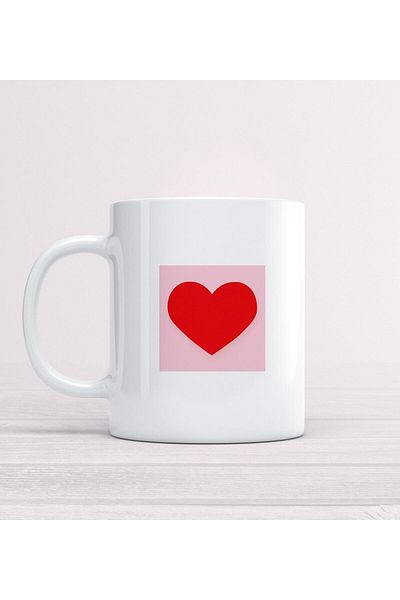 Yaprak Hediyelik Valentine's Day Special Pink Heart Mug