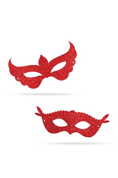 Artikel 2 Pack Red Children's Party Mask New Year's Party Mask, New Year's Accessory, Birthday Party Mask
