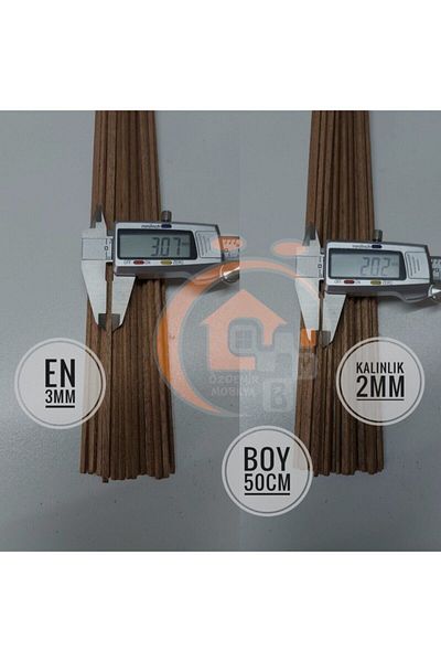 Özdemir Mobilya Mahogany Wood Model Streamer 3mmx2mmx500mm 10 Pieces