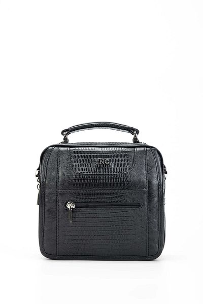 Tamer Tanca Genuine Leather Black Men's Handbag