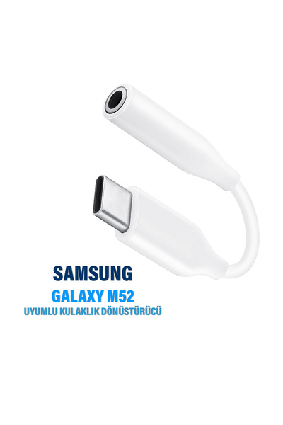 EXENAR Samsung Galaxy M52 5G Kulaklık AUX Dönüştürcüsü TYPE-C Kulaklık Çeviri...