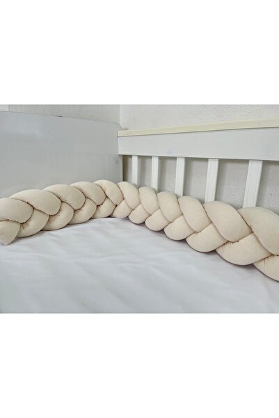 mee-like حماية محبوكة 380 سم 3 قطع موديل محبوك - مناسب لسرير الأطفال 70x120 أو 75x115