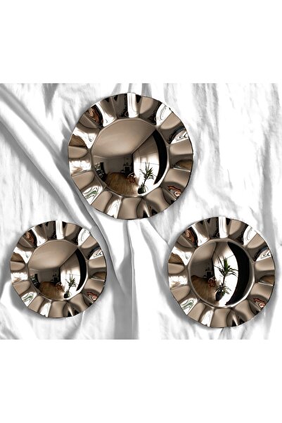 ArcMirror Studio 3'lü Yuvarlak Wavy Bombeli Ayna Set