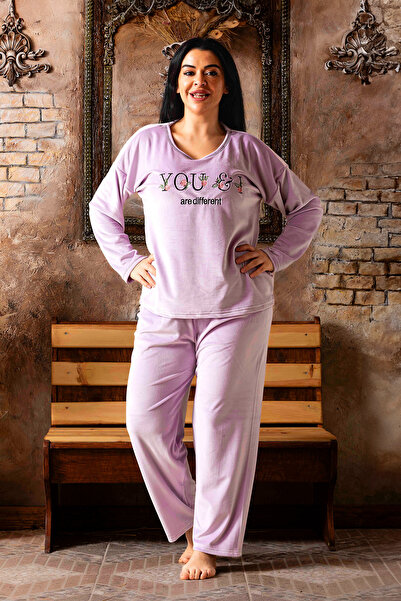 nisaNCa Plus Size Velvet Women's Pajama Set - Super Soft Velvet