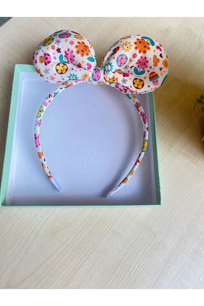 BERG Coroană cu fundă cu model floral alb