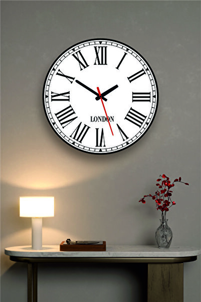 Teknograf ساعة حائط مزخرفة خشب ام دي اف