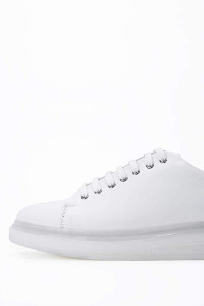 Tamer Tanca Weiße Herren-Sneakers aus echtem Leder – Sportschuhe