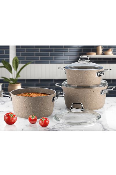 Lines Classic 6-piece Granite Cookware Set