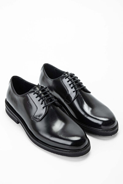 Tamer Tanca Erkek Hakiki Deri Siyah Açma Klasik Ayakkabı