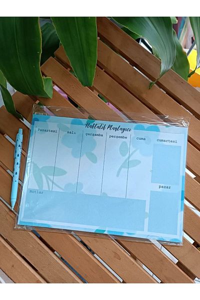 EyER Shoping Planificator de birou a4 Notepad Notepad Lista de verificare Notepad Memo Pad albastru
