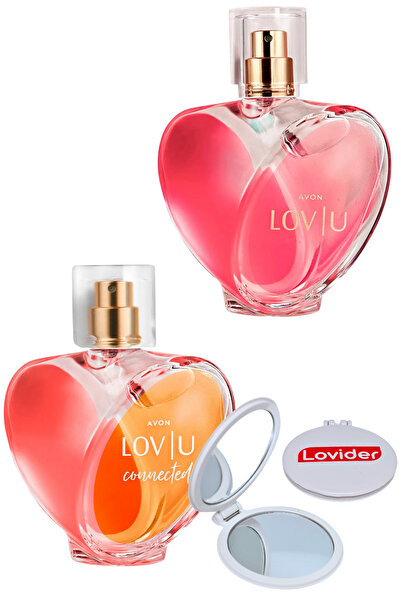 AVON Lov U Connected + Lov U Klasik Kadın Parfüm EDP 50ml + Lovider Cep Aynası