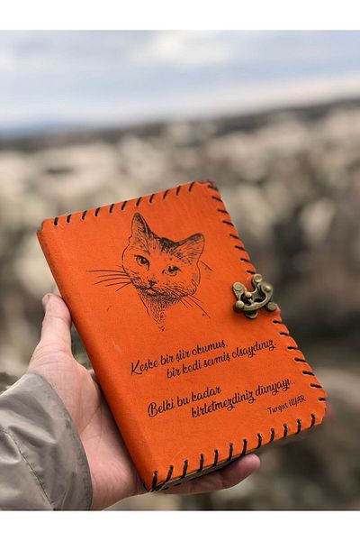 zarif atölye Turgut Fits Detailed Gift Leather Notebook