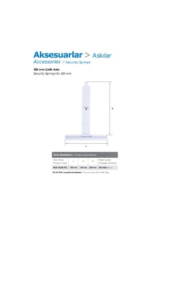 GALLER PANJUR İÇİN ÇELİK ASKI