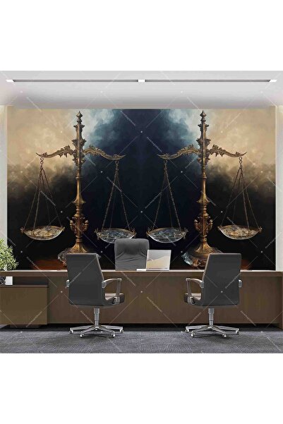 HD Eşit Terazi Hukuk Temalı Duvar Kağıdı