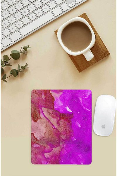Gizeo Mousepad dreptunghiular cu model roz cu suport pentru încheietura mâinii