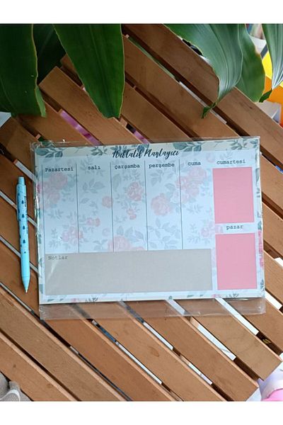 EyER Shoping Desktop Planner a4 Size Notepad Memopad Checklist Notepad Notepad Pink