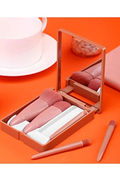 monalisatoka Taşınabilir Aynalı 5'L Kutulu Makyaj Fırçası Seti