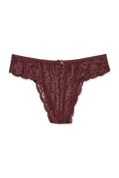 HNX Lace High Waist Plus Size Women's Brazilian Panties