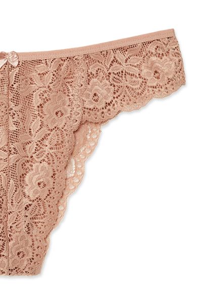 HNX Δαντελένιο ψηλόμεσο Plus Size Γυναικείο εσώρουχο Brazilian