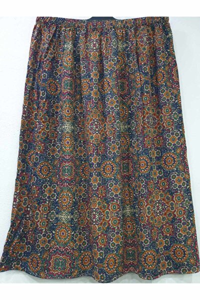 sercan konfeksiyon KADIN TEK PARÇALI BASMA VİSKON BATTAL ETEK