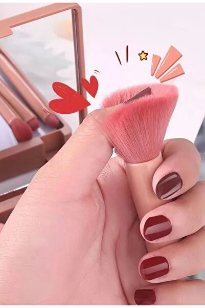 monalisatoka Taşınabilir Aynalı 5'L Kutulu Makyaj Fırçası Seti