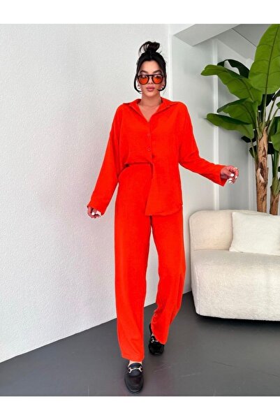 Gönen Passage Ayrobin Тканина Двокомпонентний комплект Бавовняна сорочка Штан...