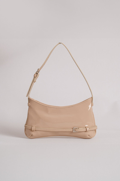 staybeautiful Ženska Jacqs baguette torba od lakirane kože, krem boje