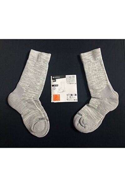 Decathlon QUECHUA Yetişkin Outdoor Uzun Kışlık / Termal Çorap - Gri - 2 Çift ...