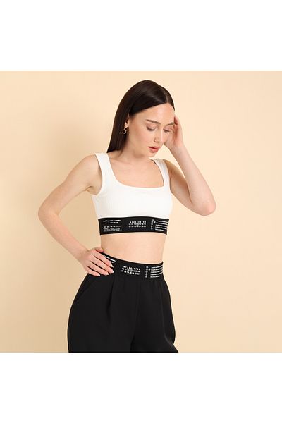 GaiaCollection White Printed Crop