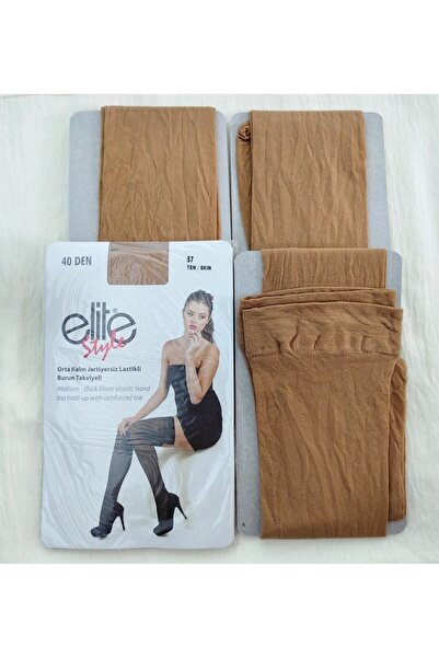 ELİTE STYLE Șosete cu jartieră din 4 piese - șosete cu grosime medie peste ge...