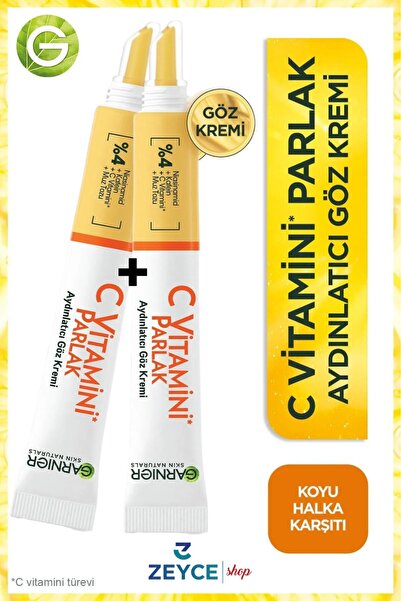 Garnier C Vitamini Parlak Aydınlatıcı Göz Kremi 15ml 2'li Set