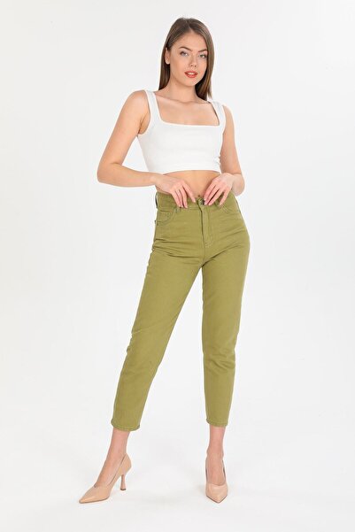 Gönen Passage Mom farmerke Zeleni Do članka farmerke Mom farmerke