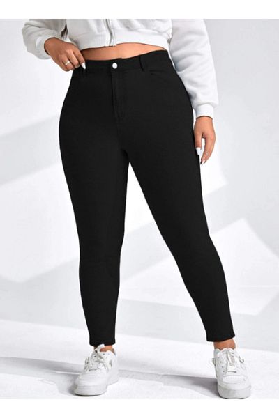 ModaDeniz Jeans - Curve Black Plus Size Trousers - Straight Jeans ( Plus Size )