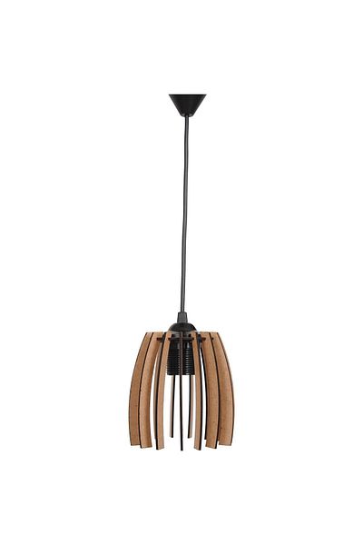 Atölye7Tasarım Wooden Decorative Stylish Single Pendant Chandelier - Small Size