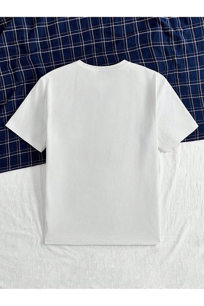 Jose Clothing Μπλουζάκι Unisex Λευκό εμπριμέ από οργανικό βαμβάκι Oversize Cut