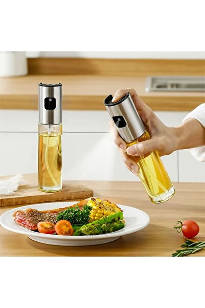 Alışverişhanem Cam Püskürtmeli Sprey Yağdanlık Püskürtmeli Yağ Limon Sirke Şi...