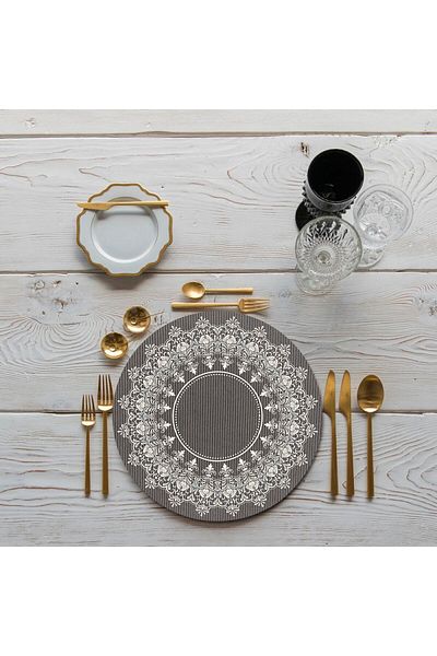 Egebella 2-Piece Digital Printed Non-Slip Decorative Placemat Multi-Purpose Placemat American Service Mousepad
