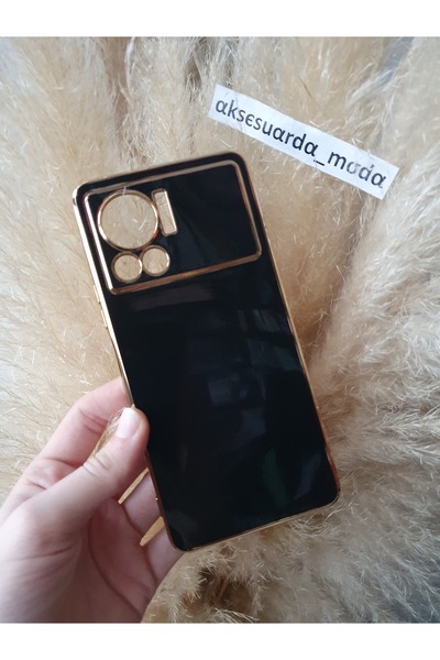 Aksesuarda Moda İNFİNİX NOTE 12 VİP UYUMLU GOLD DETAYLI LAZER KESİM PARLAK KILIF
