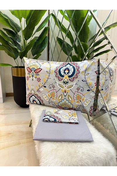 micoton MICOTON 100% COTTON SINGLE PERSON RUBBER-FREE SHEET AND PILLOW CASE SET