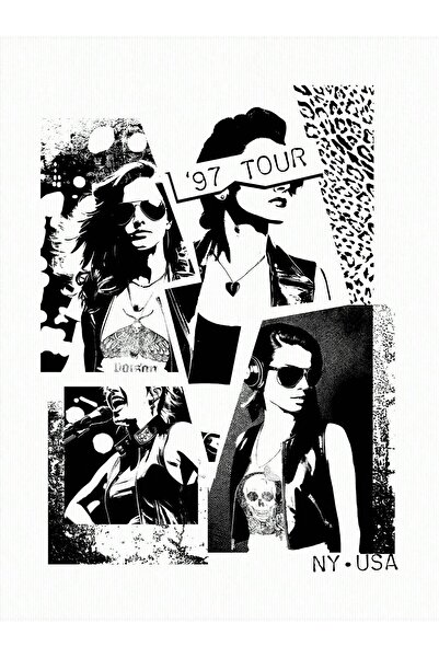 Jose Clothing Μπλουζάκι Unisex Λευκό εμπριμέ από οργανικό βαμβάκι Oversize Cut