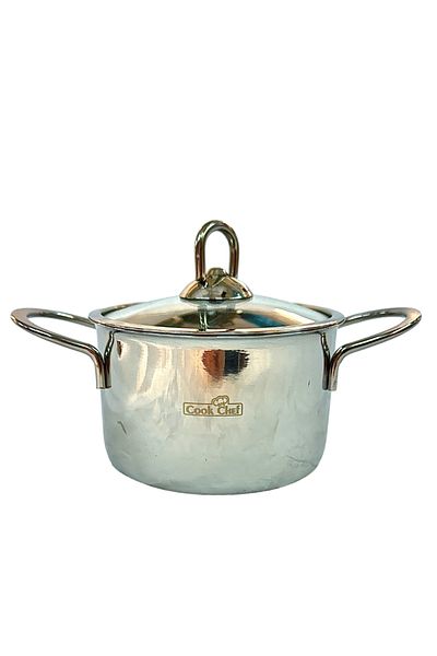 TRENDBULL Non-Based Stainless Steel Mini Food and Sauce Pot 12 cm Diameter