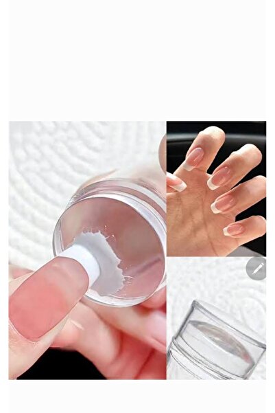 Alışverişhanem Oje Sürme Şekil Verme Tırnak Süs Pürüssüz Yüzey French Oje Sürme Stamperi Tırnak Bakım Aparatı