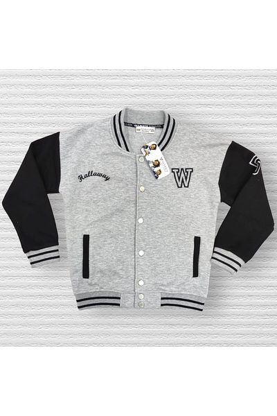 İvven's Kids Original Bomber College Jacket Embroidered Snap Three Thread