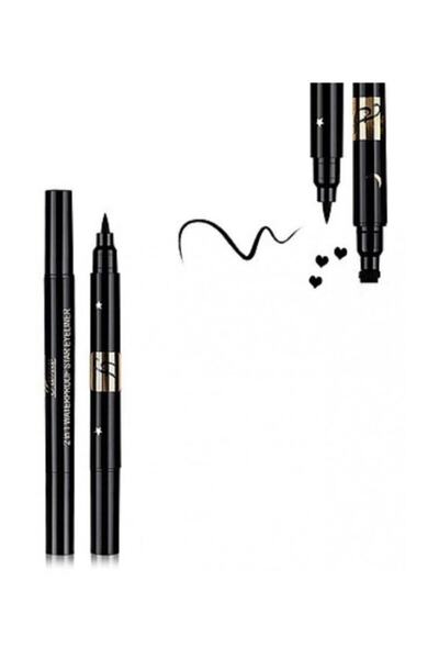 HaLVeY Bir Tarafı Kalem Bir Tarafı Kalp Baskılı Eyeliner