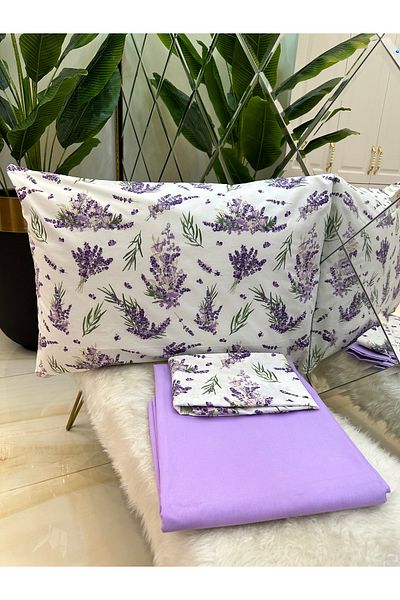 micoton MICOTON 100% COTTON SINGLE PERSON RUBBER-FREE SHEET AND PILLOW CASE SET