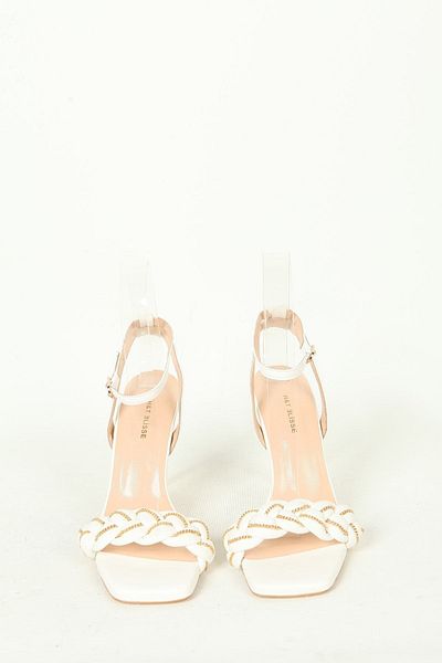 Elisse Shoes Women's Heeled Detail Braided Sandals