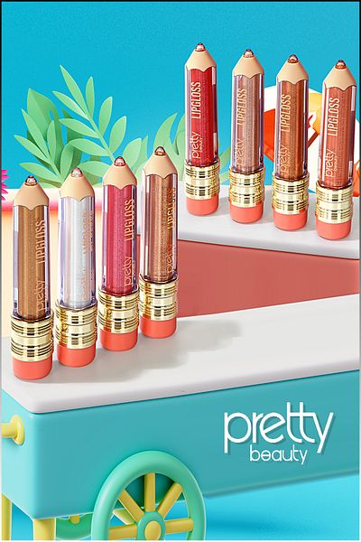 Pretty Beauty Topper Lipgloss & Long Lasting Shiny Lipgloss