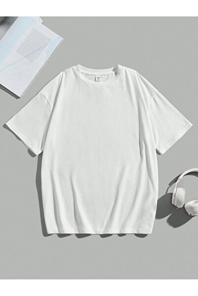 Jose Clothing Μπλουζάκι με λευκή στάμπα Unisex από οργανικό βαμβάκι Oversize