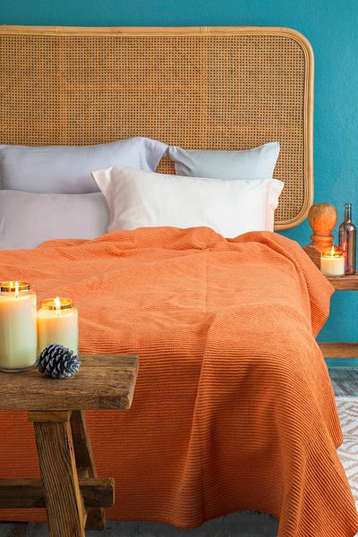 verra home Cream Single Cotton Blanket - 150X200Cm Tv Blanket